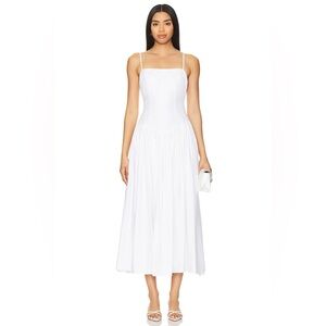 Tularosa Harriett Midi Dress in White